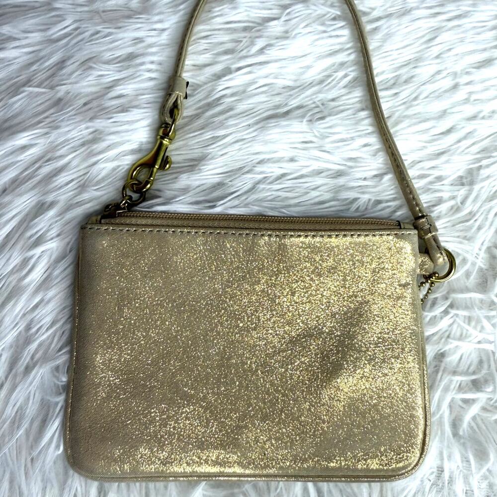 COACH Gold Poppy Wristlet - Picture 2 of 9